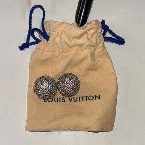 Louis Vuitton Sparkling Silver Earrings
